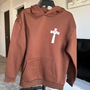 Women Christian Hooded with Hood Tops Fear of God Cute Thin Y2K thumbnail 1