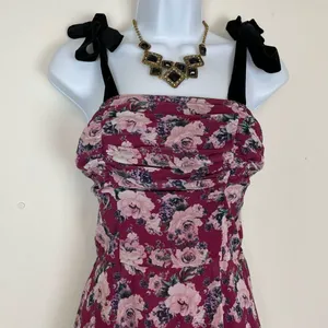 Bellevue Ruched Quinn Sleeveless Maxi Dress with Velvet Tie Tiered Hem Vacation thumbnail 4