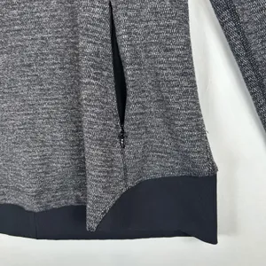 Lululemon Rest Less 1/4 Zip Pullover Black White Thumbholes Size 10 thumbnail 11