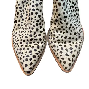 Dolce Vita Booties Womens Size 6 Beige Fur Chelsea Ankle‎ Pointed Toe Block Heel thumbnail 2