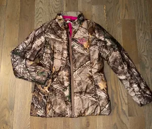 Realtree Camo Puffer Jacket with Pink Accents thumbnail 1