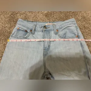 Levi’s Low Pro Straight Jeans Light Wash Distressed Size 25 Women’s thumbnail 3