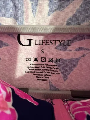 G Lifestyle Pink Pineapple Print Quarter-Zip Top thumbnail 3