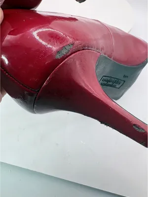 Pumps Size 9 Burgundy Comfort Plus Patent Low Heel Dress Shoes thumbnail 5