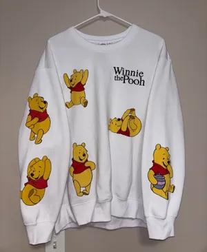 Disney Winnie the Pooh Sweatshirt Crewneck embroidered logo thumbnail 1