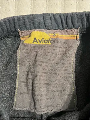 Aviator Nation Black Joggers with Rainbow Side Stripes thumbnail 2