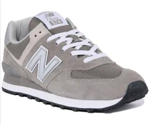 New Balance Classic 574 suede sneakers. Women’s size 8. Gray thumbnail 1