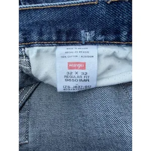 Wrangler Blue Relaxed Straight Jeans raw hem 32x32 thumbnail 5