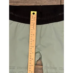 Gymshark Sage Green‎ All Over Logo Print Low Rise 24" Seamless Leggings Small thumbnail 7
