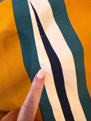 Zara Striped Vintage Inspired Trumpet Mini Skirt Blue Green M thumbnail 6