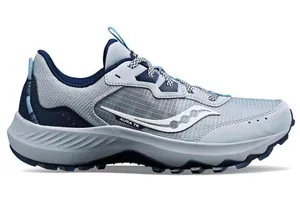 Saucony Aura TR Trail Grey/Blue Sneakers Running Comfort Shoe thumbnail 8