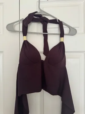 orphe brown halter backless push up bra alba tank top thumbnail 3