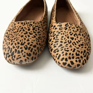 Madewell The Cory Ballet Flats Leopard Calf Hair Animal Print Size 7.5 thumbnail 3