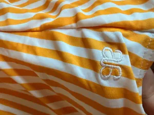 Albion Fit Yellow White Stripe Tie Shoulder One Piece Swimsuit Size Small thumbnail 5