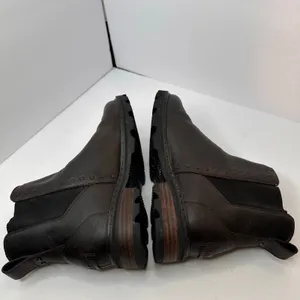 Sorel Womens 7.5 Lennox Chelsea Stud Waterproof Boots Brown Leather thumbnail 8