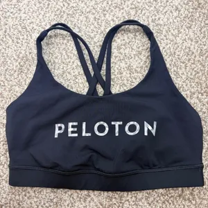 Lululemon‎ Peloton Energy Bra Women 8/M Black Strappy Camo Logo Sports Bra Top thumbnail 6