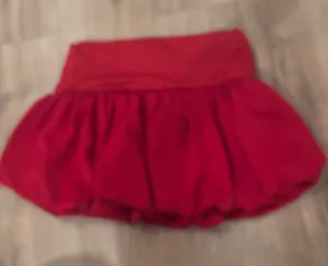 Red Women's Bubble Mini Skirt Size M thumbnail 1