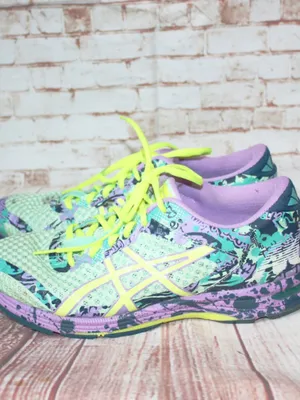 Asics GEL-Nimbus Dynamic Duomax Running Shoes T676N Purple Neon Yellow sz: 9 thumbnail 8