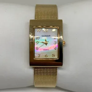Gossip gold tone women’s watch 21mm quartz analog mesh band running thumbnail 1