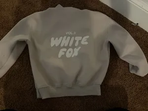 White fox hoodie thumbnail 2
