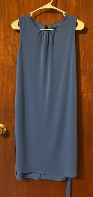 Ann Taylor Blue Sleeveless Dress Women's Size S Small thumbnail 1