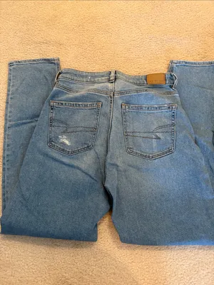 American Eagle Outfitters Stretch Jeans - Light Blue Denim thumbnail 5