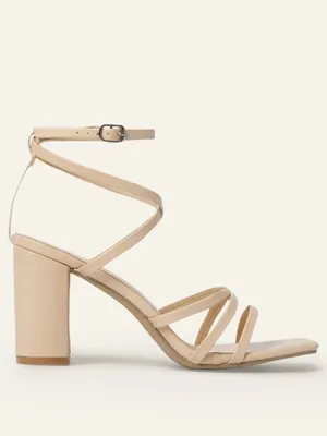 Azazie Cross Strappy Ankle Strap Heels thumbnail 6