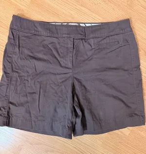 LOFT Brown Cotton Blend Bermuda Shorts thumbnail 1