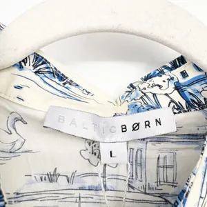 NWT Baltic Born Womens Layne Toile De Jouy Cottagecore Euro Summer Shirt Dress L thumbnail 7