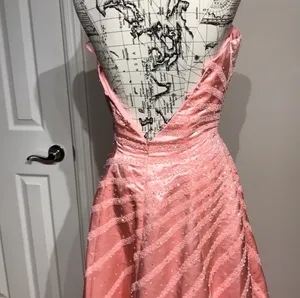 Ice & Fire Vintage Y2k Coquette Pastel Embellish Bead Line Striped A-line Formal Evening Prom Gown corset thumbnail 6