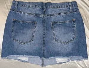 Forever 21 Ripped Jean Skirt thumbnail 2