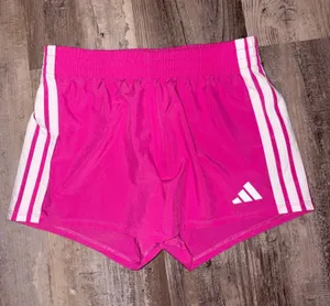 Adidas Youth Hot Pink 3-Stripe Shorts-Size XL (16) Youth/XS Adults thumbnail 1