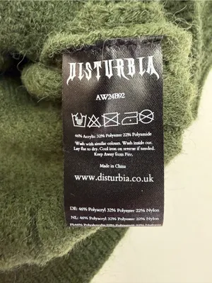 Disturbia Dianne Embroidered Cable Knit Cardigan Moon Star Fern Olive Green Knit thumbnail 15