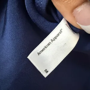 American Apparel Spandex Y2K Sporty Chic Clean High Cut Bodysuit M Navy Blue thumbnail 4