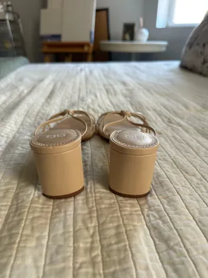 bp Nude Beige Knotted Strappy Square-Toe Heels thumbnail 5