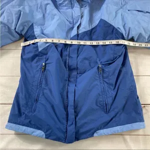 Columbia Womens Blue Omni Tech Interchange Waterproof Windbreaker Jacket Size M thumbnail 5