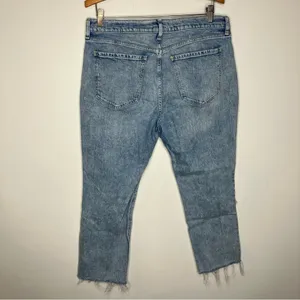 Old navy boyfriend mid rise Jeans distressed destroyed acid Wash size 12‎ thumbnail 5