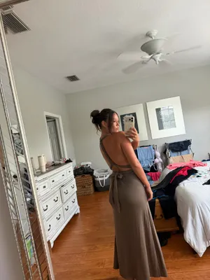 Tan Maxi Dress thumbnail 2