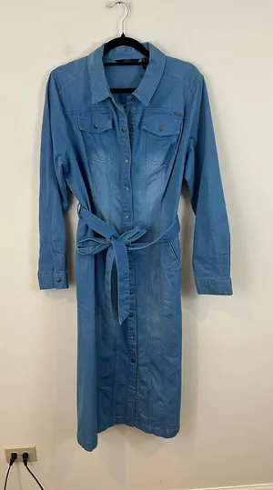 Gilli Light Blue Denim Shirt Dress with Tie Belt Size 18W Women's thumbnail 1