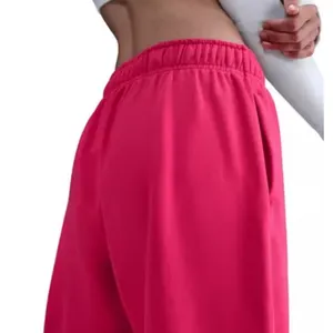 Nike sz S Oversized Berry Pink High Rise Baggy Drawstring Sweatpants Pockets thumbnail 5