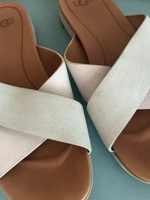 UGG Kari Sandal Leather Suede Pastel Women's Size 8 Slide Sandals thumbnail 7