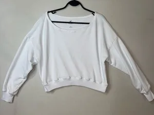 Hollister White Pullover Sweatshirt Women's Size S Logo Long Sleeve Casual thumbnail 1