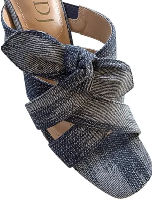 NWOT NYDJ Loreri Denim Heeled Sandals Size 5.5 thumbnail 5