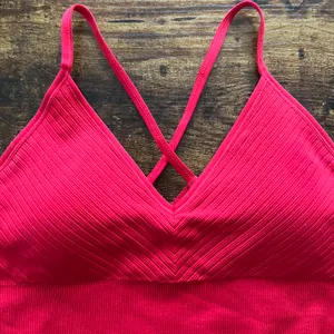 Dick's Sporting Goods Red Ribbed Lightly Padded Strappy Back Sports Bra thumbnail 7