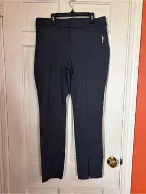 Old Navy Pixie Split Hem Pants Womens Size 12 Grey High Rise Skinny Ankle New thumbnail 6