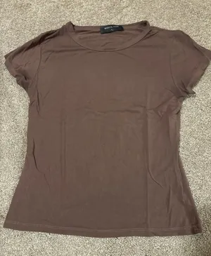 White Fox Brown Crew Neck Tee thumbnail 1