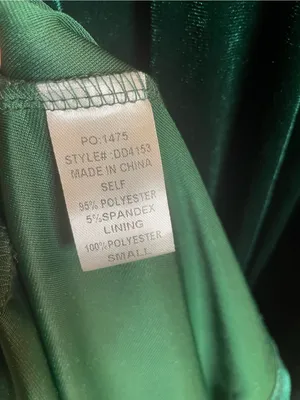 Baltic Born Deep Green V Neck Velvet Maxi Dress Side Slit Size Small kelly thumbnail 8