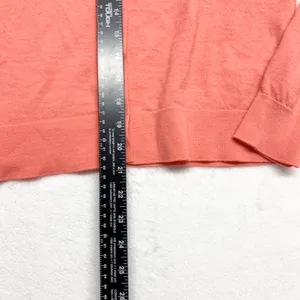 Banana Republic Merino Wool Cardigan‎ Womens Size L Coral Pink Button Up Sweater thumbnail 5