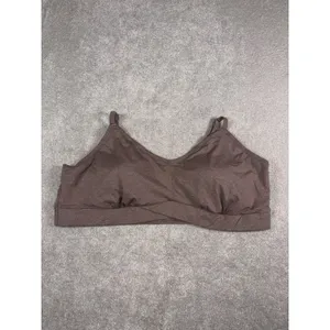 Torrid Lightly Lined Smooth Cross Front Bralette Size 3 Brown thumbnail 2