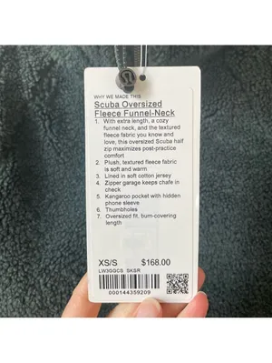 Lululemon Scuba Oversized Fleece Funnel Neck Smocked Spruce XS / Small Cozy thumbnail 6
